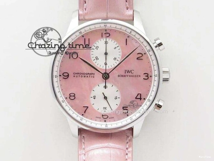 MIROTIME 0404 Portuguese Real PR IW500127 RG ZF 1:1 Best Edition Grey Red Dial On Brown Leather Strap A52010 V AllSeason 7331